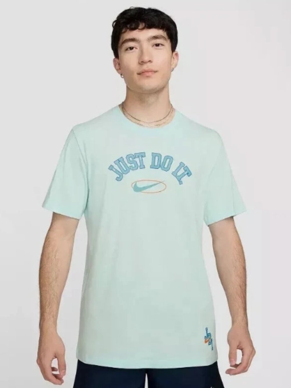Nike Men's Sportswear Just Do It Graphic T-shirt (Glacier Blue) Size XL-TALL